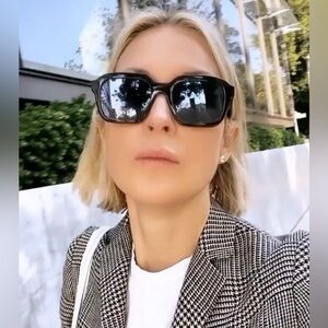 Aspesi Official Black and cream Plaid Blazer beautiful linen fall 2020 EUC